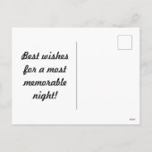 Moon Glow Briefkaart (zwart en zacht geel) (Achterkant)