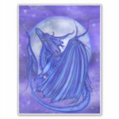 Moon glow draak met maan door Renee Lavoie Sticker (Voorkant)