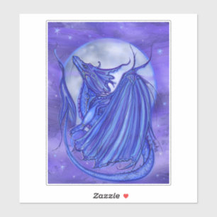 Moon glow draak met maan door Renee Lavoie Sticker