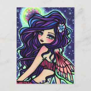 Moon Glow Fairy Fantasy Art Briefkaart Hannah Lynn
