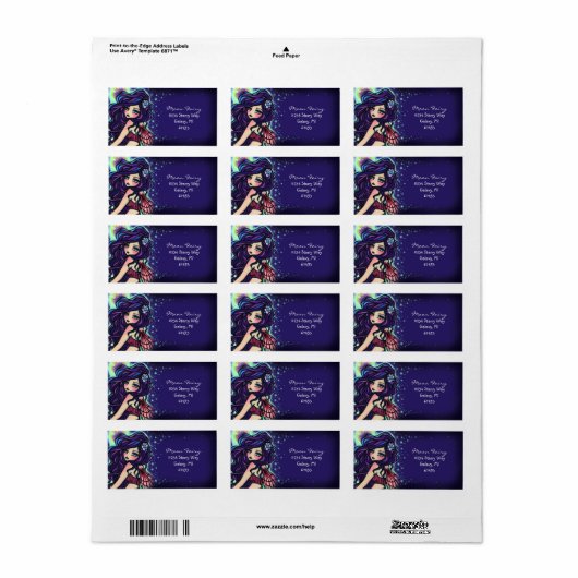 Moon Glow Fairy Fantasy Kunst Etiket (Full Sheet)