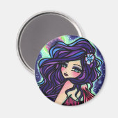 Moon Glow Fairy Fantasy Mermaid Magneet (Voorkant / Achterkant)
