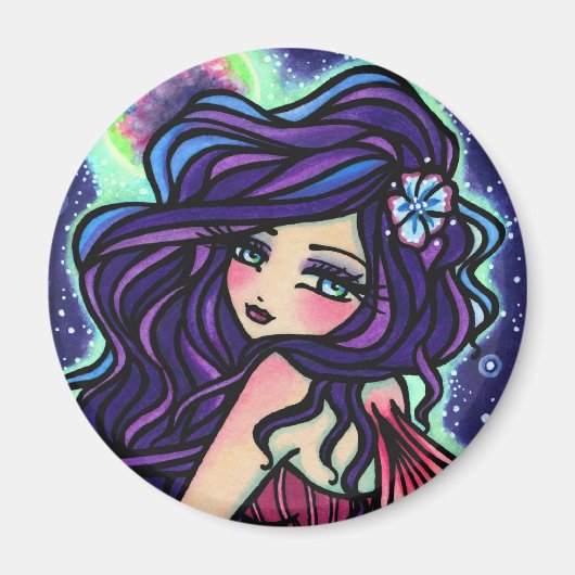 Moon Glow Fairy Fantasy Mermaid Magneet (Voorkant)