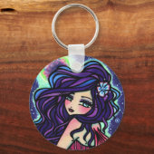 Moon Glow Fairy Fantasy Mermaid Sleutelhanger (Voorkant)