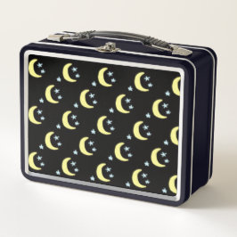 Moon Glow Metal Lunchbox (zwart en zacht geel)