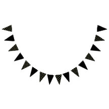 Moon Glow Party Banner (zwart & zacht geel)