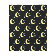 Moon Glow Throw Blanket (zwart en zacht geel)