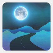 Moon glow vierkante sticker (Voorkant)