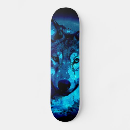 Moon Glow Wolf Skateboard (Voorkant)