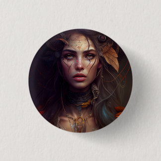 Moon Goddess 1 Ronde Button 3,2 Cm
