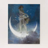 Moon Goddess Bare Scattering Night Stars Legpuzzel (Verticaal)
