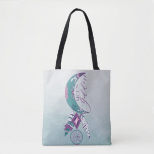 Moon Goddess Blauwgroen Boho Dreamweaver Gypsy Des Tote Bag