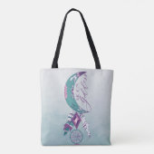 Moon Goddess Blauwgroen Boho Dreamweaver Gypsy Des Tote Bag (Achterkant)