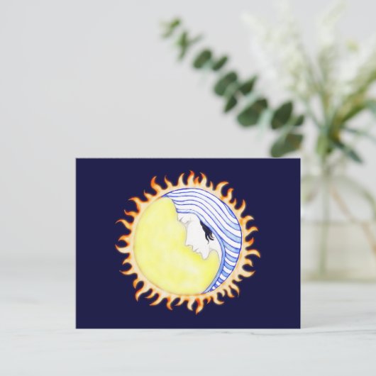 Moon Goddess Briefkaart (Staand voorkant)