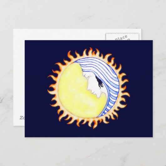 Moon Goddess Briefkaart (Voorkant / Achterkant)