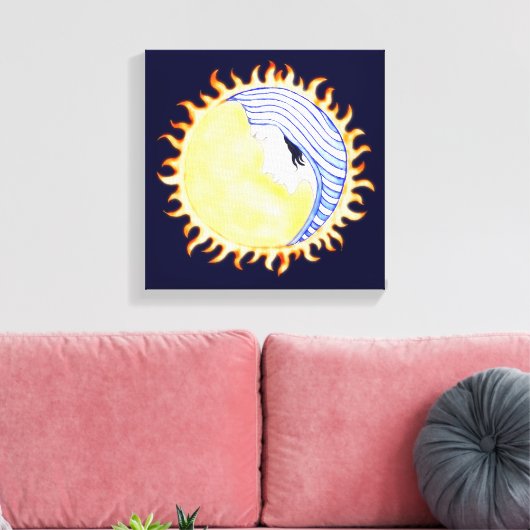 Moon Goddess Canvas Afdruk (Insitu (Woonkamer))