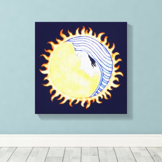 Moon Goddess Canvas Afdruk (Insitu (Houten vloer))