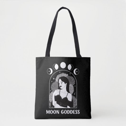 Moon Goddess Celestial Wiccan Tote Bag (Voorkant)