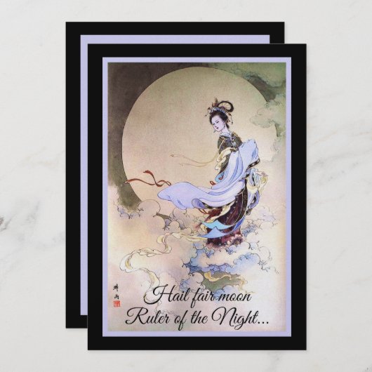 Moon Goddess Chang'e Kaart (Voorkant / Achterkant)