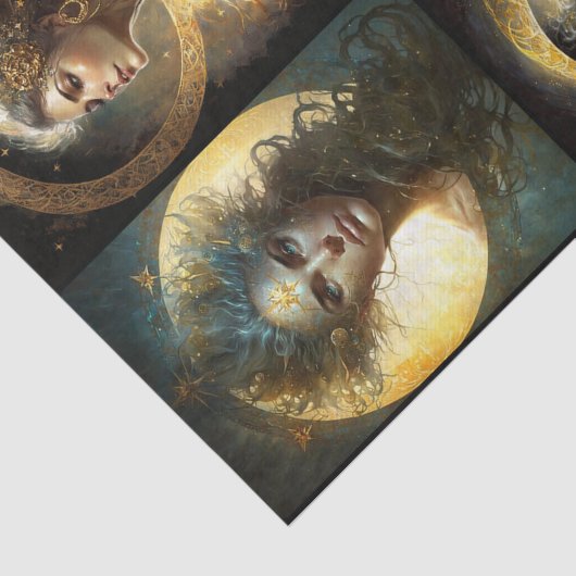 Moon Goddess Collage Tissuepapier (Detail)