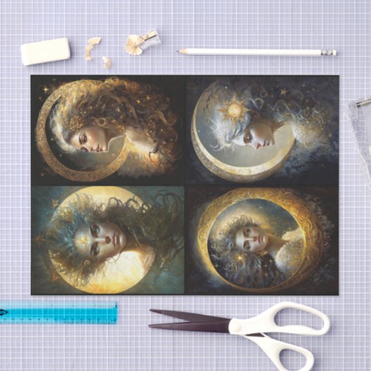 Moon Goddess Collage Tissuepapier (Craft)