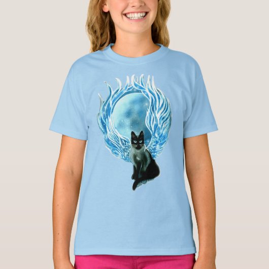 Moon Goddess Fairy Cat T-shirt (Voorkant)