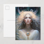 Moon Goddess Fantasy Art Briefkaart (Voorkant / Achterkant)
