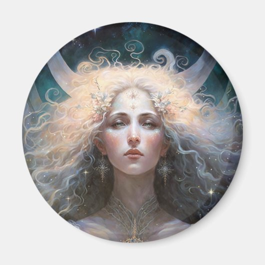 Moon Goddess Fantasy Art Magneet (Voorkant)