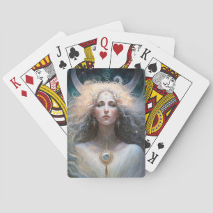 Moon Goddess Fantasy Art Pokerkaarten