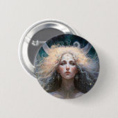 Moon Goddess Fantasy Art Ronde Button 5,7 Cm (Voorkant /achterkant)