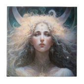 Moon Goddess Fantasy Art Tegeltje (Voorkant)