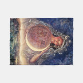 Moon Goddess Fleece Throw Deken (Voorkant (Horizontaal))