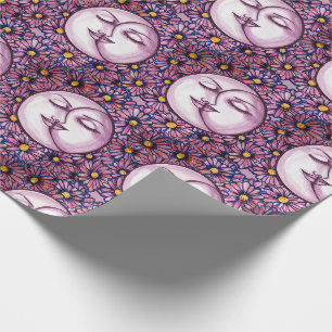 Moon Goddess Floral MoonChild Art Cadeaupapier