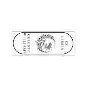 Moon Goddess Flower Moon Ex Libris Stamp Rubberstempel (Afrduk)