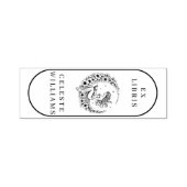 Moon Goddess Flower Moon Ex Libris Stamp Zelfinktende Stempel (Design)