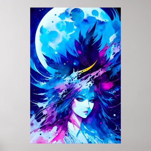 Moon Goddess Japanse Fantasy Poster (Voorkant)