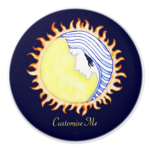 Moon Goddess Keramische Knop (Voorkant)