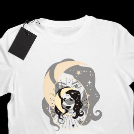 Moon Goddess Portret Goddelijk Vrouwelijk T-shirt