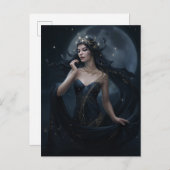 Moon Goddess Queen Fantasy Art Briefkaart (Voorkant / Achterkant)