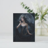 Moon Goddess Queen Fantasy Art Briefkaart (Staand voorkant)