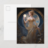 Moon Goddess Queen Fantasy Art Briefkaart (Voorkant / Achterkant)