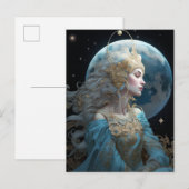 Moon Goddess Queen Fantasy Art Briefkaart (Voorkant / Achterkant)