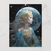 Moon Goddess Queen Fantasy Art Briefkaart (Voorkant)