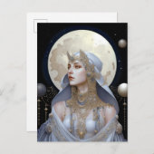 Moon Goddess Queen Fantasy Art Briefkaart (Voorkant / Achterkant)