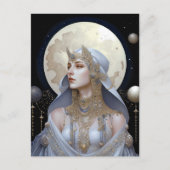 Moon Goddess Queen Fantasy Art Briefkaart (Voorkant)