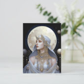 Moon Goddess Queen Fantasy Art Briefkaart (Staand voorkant)