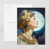 Moon Goddess Queen Fantasy Art Briefkaart (Voorkant / Achterkant)