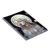 Moon Goddess Queen Fantasy Art Notitieboek (Rechterzijde)