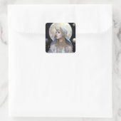 Moon Goddess Queen Fantasy Art Vierkante Sticker (Tas)