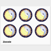 Moon Goddess Ronde Sticker (Vel)